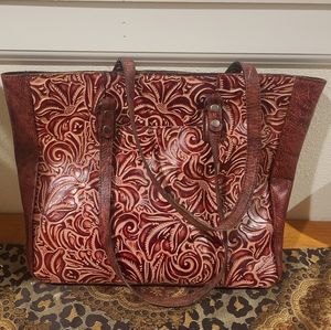 Brand new tooled leather purse from Patricia Nash-open to offers